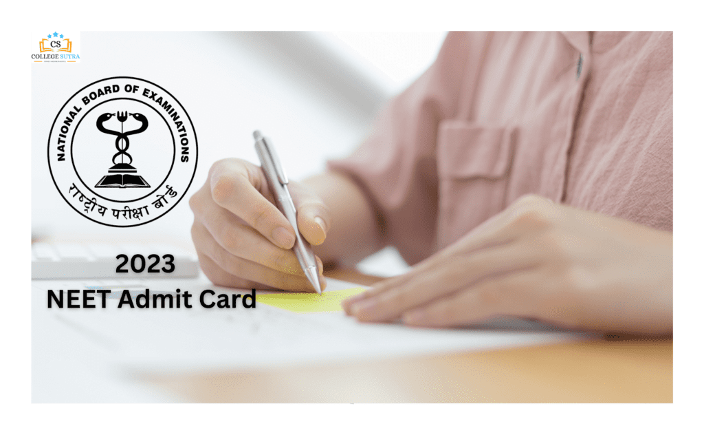 2023 NEET Admit Card Out, Official Website @neet.nta.nic.in