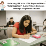 JEE Main 2024: Expected Marks Weightage for P, D, and F Block Elements - Strategic Insights for Success
