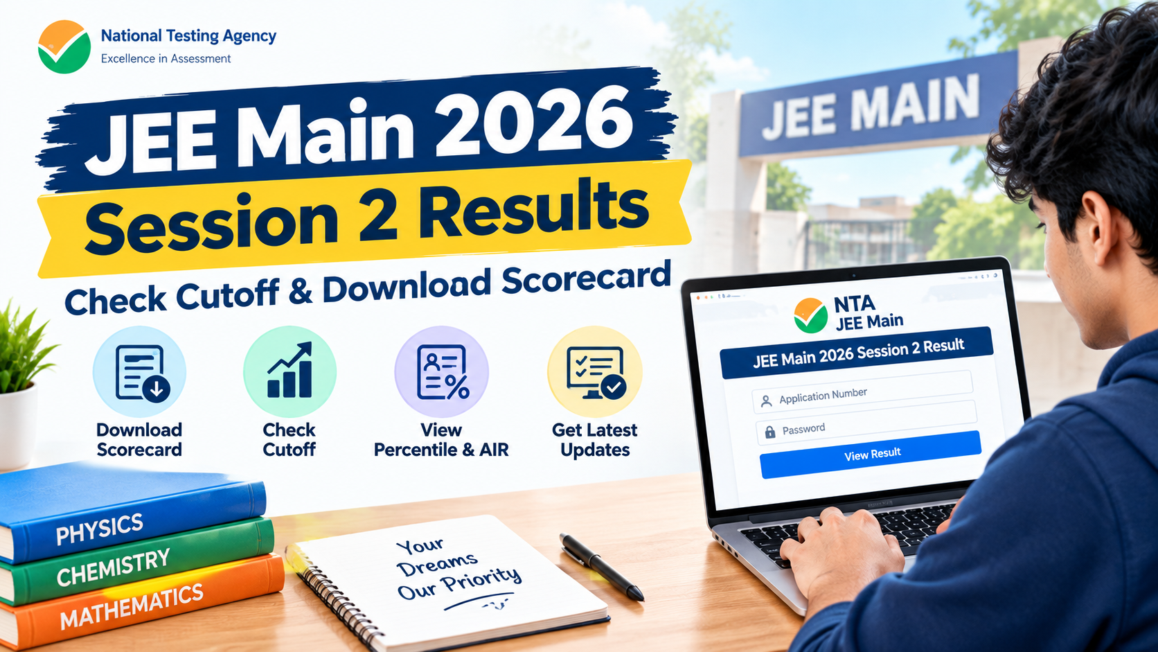 JEE Main 2026 Session 2 Results- Check Cutoff & Download Scorecard