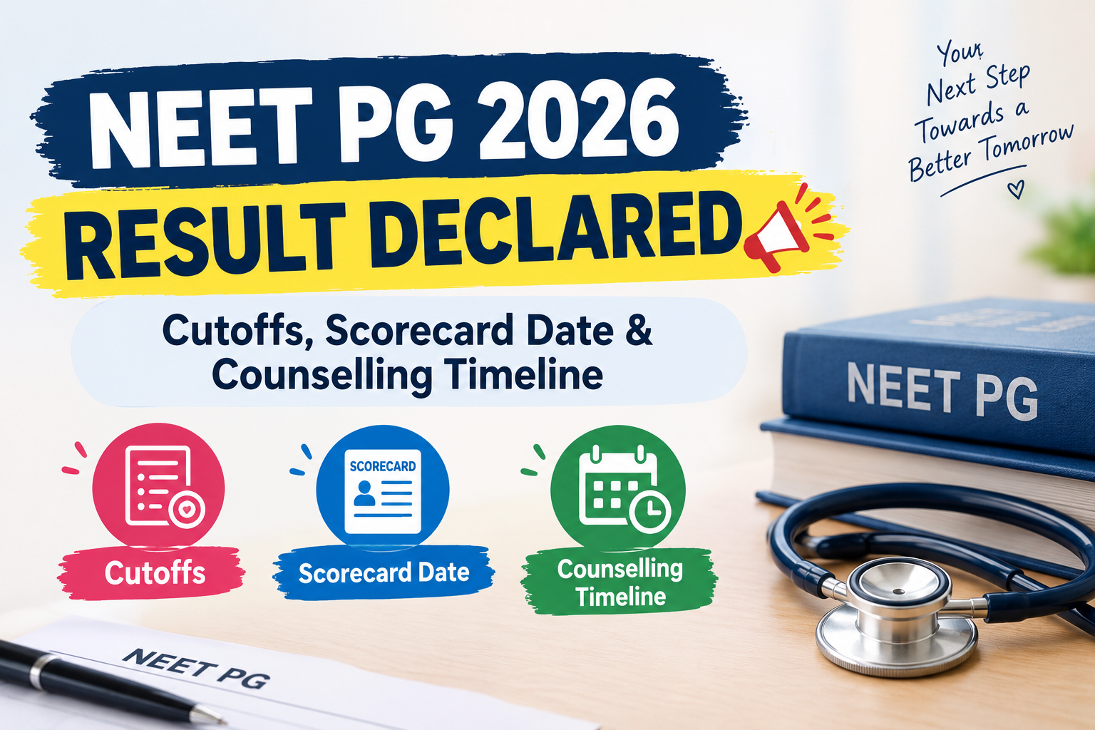 NEET PG 2026 Result Declared: Cutoffs, Scorecard Date & Counselling Timeline